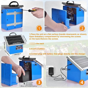 Caricatore Solare per Recinzione Elettrica, Portata 20 Miglia, Energizzatore 0.5J, Controller in Metallo PP, Impermeabile 6 Piedi, per Bestiame, Pollame e Predatori - Product Image 3