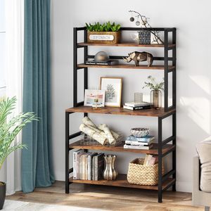 American Style Four Tier Iron <b>Storage</b> Rack 800 Lb Capacity Standing Type <b>Kitchen</b> Living Room Durable Shelf <b>Unit</b> - Product Image 3