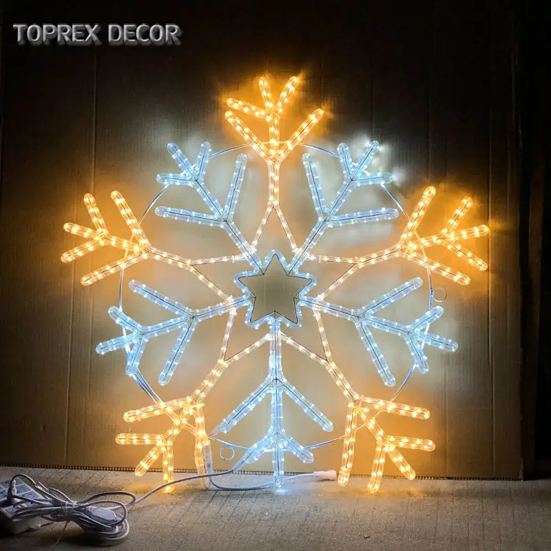 Window Hanging Decorative Lights Plug Operated Christmas Snowflake Led Lights