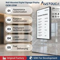 Moniteur publicitaire numérique LCD AWSTOUCH pour intérieur, 22-100 pouces, affichage numérique 2K, prise en charge de la surveillance à distance en temps réel