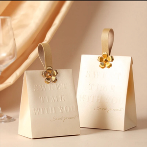 Caja de Papel Especial de Estilo Europeo para Bodas, Bolsa de Regalo para Dulces con Estampado en Relieve y Laminación Brillante y Mate para Azúcar - Product Image 5