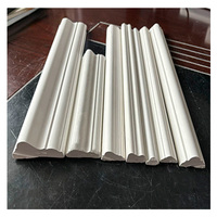 Diskon besar lampu PU putih panel imitasi garis gipsum bentuk garis batas latar belakang dinding langit-langit cetakan garis gipsum dekorasi rumah DIY