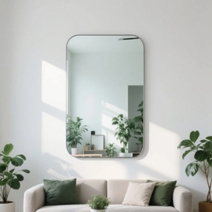 Miroir moderne transparent sur mesure, verre rectangulaire anticorrosion pour décoration murale de chambre et salon - Product Image 1