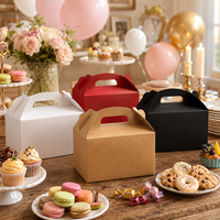 Boîtes cadeaux portables écologiques en kraft, 4 couleurs, vierges, à personnaliser, pour pâtisseries, cupcakes, sandwichs, dragées de mariage et fêtes