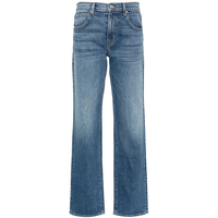Jeans pour femmes personnalisé mi bleu vintage pour dames taille basse abrasion respirant denim lavable style décontracté taille pour les femmes