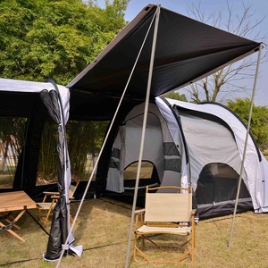 Tente tunnel occultante de luxe pour 6 à 8 personnes, imperméable, coupe-vent, grande tente de camping familiale pour l'Europe et l'Amérique du Nord - Product Image 3