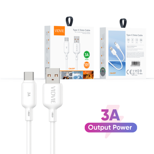 Cable de Datos <span class=keywords><strong>VIDVIE</strong></span> de Silicona Líquida de 1m, USB <span class=keywords><strong>Tipo</strong></span> <span class=keywords><strong>C</strong></span>, Carga Rápida, Alta Velocidad, Color Blanco, para iPhone - Product Image 1