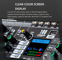 Consola Mezcladora de Audio Profesional de 8 Canales HL-W8/12/16, Bluetooth 5.3, USB, 100 Efectos DSP, Alimentación Phantom de 48V, Ecualizador DJ Estéreo