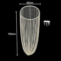 Lustre suspendu en perles de cristal acrylique, ornement de plafond pour mariage, fête, banquet, décoration de scène