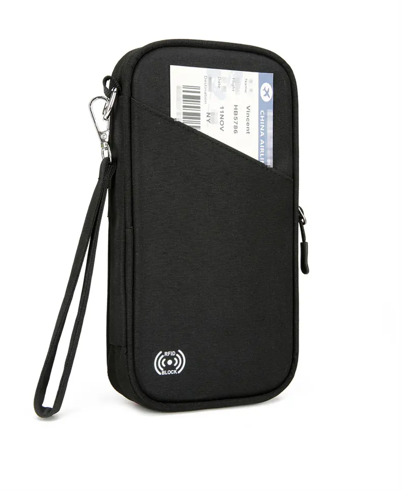 多機能RFIDブロッキングパスポートバッグ屋外クレジットカードオーガナイザーポータブルPUウォレット男性用女性カルテラパラムジャー