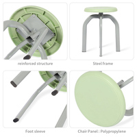 Tabouret rond en plastique PP pour salle de classe, salle de formation, bureau, mobilier collaboratif pour l'apprentissage scolaire