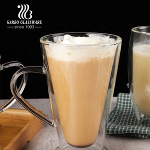 High Boro silicate Double Wall Glas Espresso Kaffee Reise Herzform Trinken <span class=keywords><strong>Cafe</strong></span> Latte Kaffee Hitze beständige Tee tasse - Product Image 4