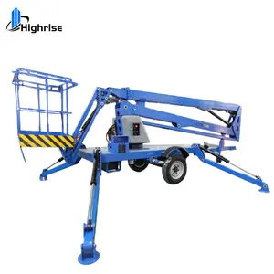 8m thủy lực Trailer gắn người đàn ông Nâng Nền tảng towable Boom Lift cho công việc trên không