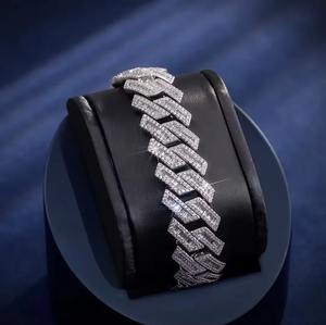 Pulsera Cubana de Diamantes Completos de 6 Quilates para Mujer, Chapada en Plata, con Incrustaciones de Circonitas Cúbicas, Joyería Fina para Fiestas - Product Image 3