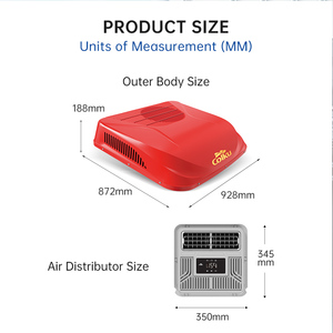 Ht23 điều hòa không khí hiệu suất đáng tin cậy <span class=keywords><strong>cop</strong></span> 3.25 R410A lạnh DC 24V không chổi than Fan 12 Volt điều hòa không khí cho RV - Product Image 5