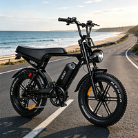Vélo électrique familial de ville à 2 places avec pneus larges de 20 pouces, moteur arrière de 250 W, frein à disque, batterie au lithium