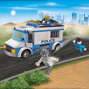 COGO 194 PCS polizia presa prigioniera poliziotto educativo Building Block per giocattoli per bambini - Product Image 6