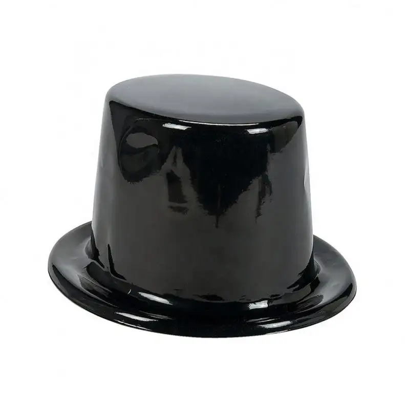 หมวกพลาสติกสีดำ CJ-234หมวกแก็ปสำหรับผู้ใหญ่เด็กอุปกรณ์เสริมเครื่องแต่งกายวันหยุด