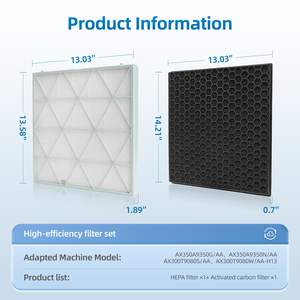 CFX-H1001เปลี่ยนไส้กรองเข้ากันได้กับเครื่องฟอกอากาศ <span class=keywords><strong>Samsung</strong></span> Cube H13 HEPA และตัวกรองถ่านกัมมันต์ - Product Image 2