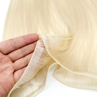 Vente en gros nouvelle extension de cheveux humains Invisible Genius trame extension de cheveux de génie pour salon blond clair couleur #60 #70 couleur