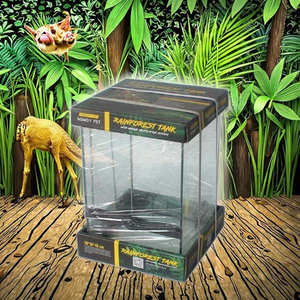Terrario <span class=keywords><strong>de</strong></span> Vidrio para Reptiles <span class=keywords><strong>de</strong></span> Selva Tropical, Caja <span class=keywords><strong>de</strong></span> Cría para Reptiles, <span class=keywords><strong>Jaula</strong></span> con Malla para Dragón Barbudo e Iguana - Product Image 5