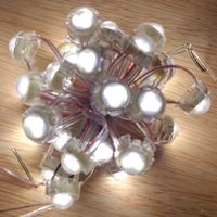Source de lumière ponctuelle monochrome 12V 2cm, étanche IP67, rouge, blanc, bleu, vert, jaune, éclairage LED à pixels