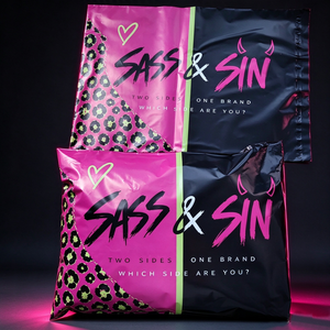 Sacs d'expédition en polyéthylène personnalisés avec logo imprimé pour vêtements, sacs d'emballage pour entreprises, sacs de courrier en plastique rose pour petites entreprises - Product Image 5