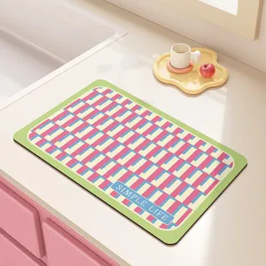 <span class=keywords><strong>Tapis</strong></span> <span class=keywords><strong>de</strong></span> séchage pour vaisselle en boue <span class=keywords><strong>de</strong></span> diatomée à rayures zébrées <span class=keywords><strong>de</strong></span> style coréen, séchage rapide, résistant à la chaleur, absorbant, antidérapant, pour comptoir <span class=keywords><strong>de</strong></span> <span class=keywords><strong>cuisine</strong></span> - Product Image 2