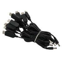 Kabel USB Pengisian Cepat 3A DC 5V-12V Step-Up Booster 2.1x5.5mm Jaket Nilon Konduktor Tembaga Murni