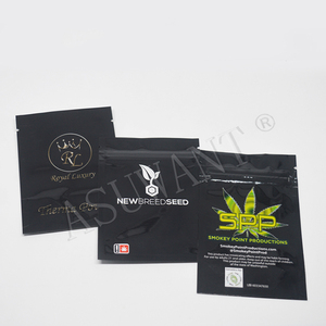 Resellables laminado mate a la prueba de la bolsa de aluminio opaco Negro Bolso de la cremallera - Product Image 2