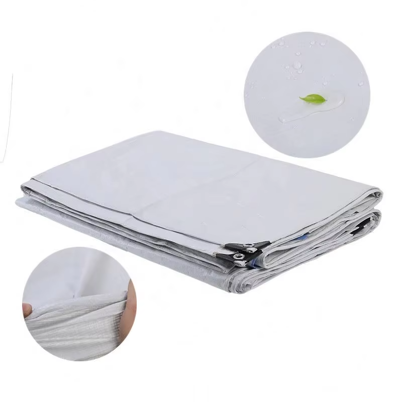 Other woven fabrics of synthetic yarn/ vinyl white fabric/ PE tarpaulin