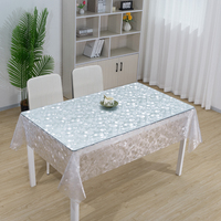 Nappe transparente en PVC RNPT, couverture en vinyle transparente, protection imperméable pour table à manger, surface résistante à la chaleur