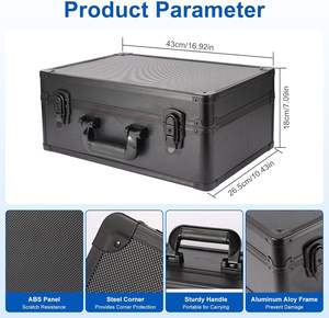 Boîte <span class=keywords><strong>de</strong></span> rangement pour cartes classées, 4 compartiments, <span class=keywords><strong>en</strong></span> alliage d'aluminium, capacité <span class=keywords><strong>de</strong></span> 150+ plaques, verrouillable, porte-cartes <span class=keywords><strong>de</strong></span> sport sécurisé pour BGS CSG - Product Image 2