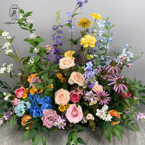 DKB bas prix soie violet allée fleurs extérieur étanche décoration de mariage fleurs au sol - Product Image 4