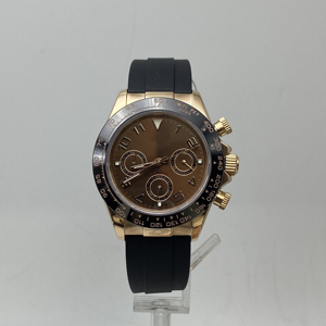 Montre sport à quartz pour homme, chronographe étanche avec boîtier en acier inoxydable et bracelet en caoutchouc, mouvement VK63 - Product Image 2