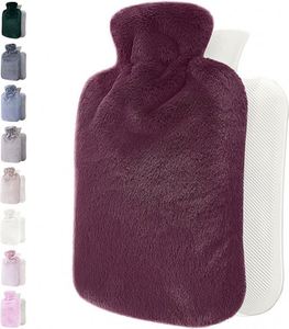 Bouteille d'eau avec housse souple, bouillotte pour soulager la douleur, chauffe-cou, épaules et pieds, idéal pour les crampes menstruelles, excellent cadeau - Product Image 1