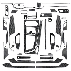 Juego de molduras interiores de fibra de carbono para <span class=keywords><strong>Audi</strong></span> A4 B9 <span class=keywords><strong>RS4</strong></span> S4 2017-2019, cubierta decorativa, pegatina LHD RHD Dash - Product Image 1