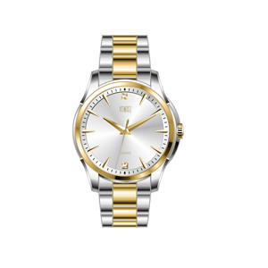 Reloj de cuarzo de lujo para hombre de 42 mm, silencioso, con brazalete de metal de tres agujas, detalles de diamantes, estilo elegante para ocasiones de negocios o informales. - Product Image 1