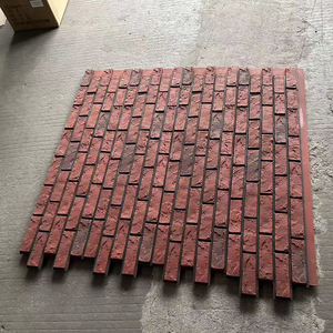 Rivestimento Murale in Schiuma PU Effetto Pietra Rossa per Esterni - Product Image 1