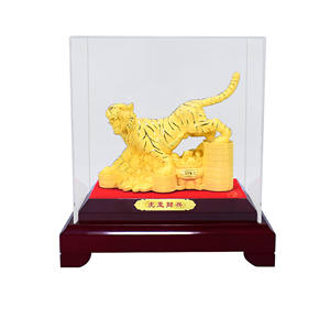 Logo personnalisé sur figurine de tigre en or 24 carats pour le Nouvel An chinois, cadeau promotionnel publicitaire pour les entreprises, cadeau pour l'année 2022 - Product Image 6