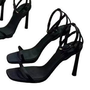 Nouvelles sandales à talons hauts à bout ouvert pour femmes, talons aiguilles élégants et nobles, style carré - Product Image 1