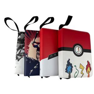 Pikachu lá lỏng lẻo & thẻ chất kết dính custompu dây kéo Manila thư mục 4-Pocket bóng đá chủ thẻ kinh doanh A5/A6/A4 kích thước tùy chỉnh logo - Product Image 2