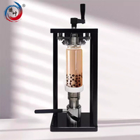 Machine de scellage manuelle portable pour boissons et bubble tea, scelleuse manuelle de canettes pour usage extérieur, petit stand de vente au détail domestique