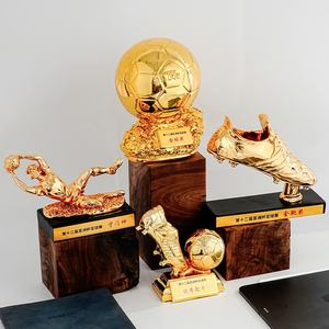 Trofeo <span class=keywords><strong>de</strong></span> fútbol <span class=keywords><strong>de</strong></span> diseño libre hecho a medida Golden Ball Golden Boot Shooter Sports Competición Award Keeper MVP Champion - Product Image 5