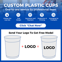 Gobelets en plastique transparent jetables de haute qualité avec logo personnalisé pour animaux de compagnie, pour café, cocktails, sodas, thé glacé, jus, tequila, boissons froides