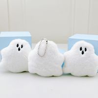Usine OEM, peluche personnalisée de haute qualité, pendentif doux, adorable fantôme blanc, peluche, ornement, porte-clés, décoration de sac à dos, jouet en peluche