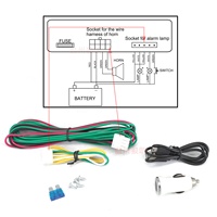 Sirine 12V 200W Besi, Sirine Ambulans Super Keras, Alarm Peringatan Darurat untuk Mobil Pemadam Kebakaran, Mobil, dan Sepeda Motor