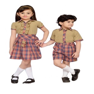 Conjunto de Uniforme Escolar Personalizado para Primaria y Jardín de Niños, Camisa Unisex de Alta Calidad en Poliéster/Algodón para Niños y Niñas, Todas las Temporadas - Product Image 1
