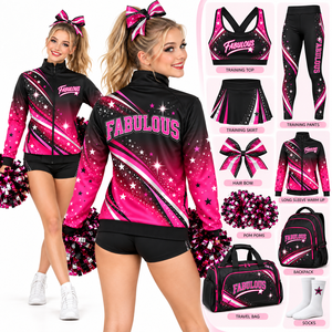 Conjunto de Calentamiento con Logotipo Bordado, Chaqueta con Cierre Completo, Estampado <span class=keywords><strong>Galaxy</strong></span> con Transferencia Térmica en Degradado Negro y Rosa, Traje de Entrenamiento para Equipo, Resistente a la Decoloración - Product Image 6