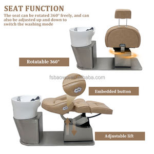 Salon de <span class=keywords><strong>coiffure</strong></span> station de massage électrique shampooing lit meubles de salon shampooing chaise avec lavabo pour cheveux - Product Image 4